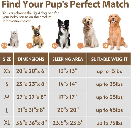 Miniatura 6 de JOLLYVOGUE Cama Calmante para Perros Pequeños - Cama para Perros Pequeños en Forma de Dona Lavable de 23 Pulgadas para Gatitos y Cachorros, Camas