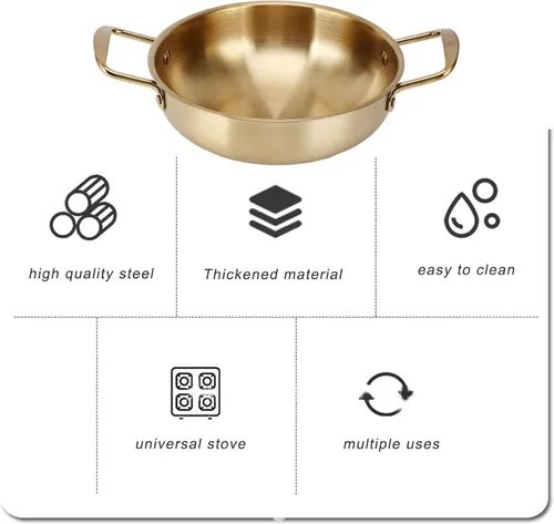 Miniatura 3 de PENO Olla de ramen, olla de fideos de acero inoxidable, oro para uso doméstico