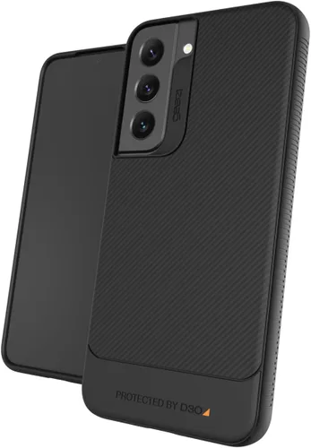 Miniatura 23 de ZAGG Gear4 - Copenhague - Carcasa negra - que destaca el material de protección D3O para Samsung Galaxy S22 Negro
