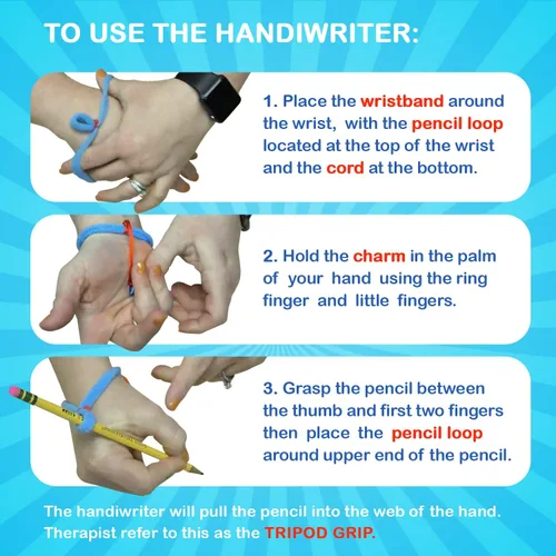 Miniatura 7 de El original OT inventado y patentado HandiWriter, hecho a mano en los Estados Unidos, ayuda de escritura a mano para un agarre adecuado del trípode