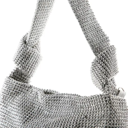 Miniatura 2 de Bolso de mano con diamantes de imitación para mujer, bolso de mano brillante con purpurina, bolso cruzado para boda, noche, fiesta de graduación