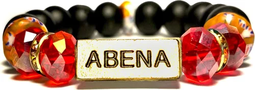Miniatura 91 de Pulseras africanas tradicionales con nombre nacido en el día para mujeres de Ghana, materiales naturales, ajuste cómodo y holgado