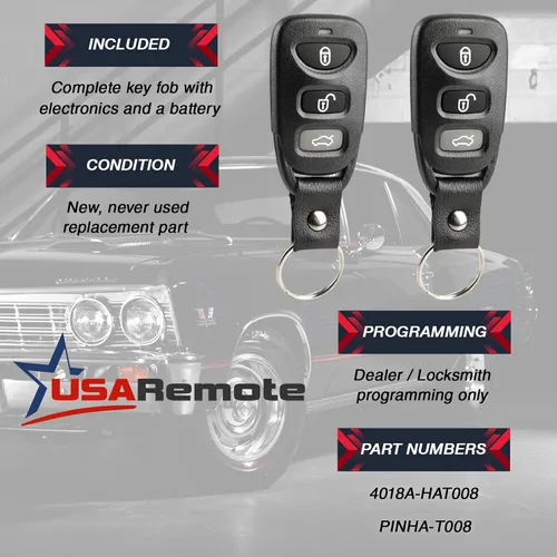 Miniatura 3 de Control remoto de entrada sin llave para Kia Forte 2010-2014 (PINHA-T008), juego de 2