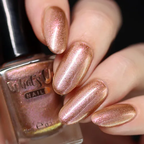 Miniatura 17 de Whats Up Nails - Esmalte de uñas de color cromado, barniz cromado de oro rosa, fabricado en Estados Unidos, 21 libre de crueldad, limpieza vegana