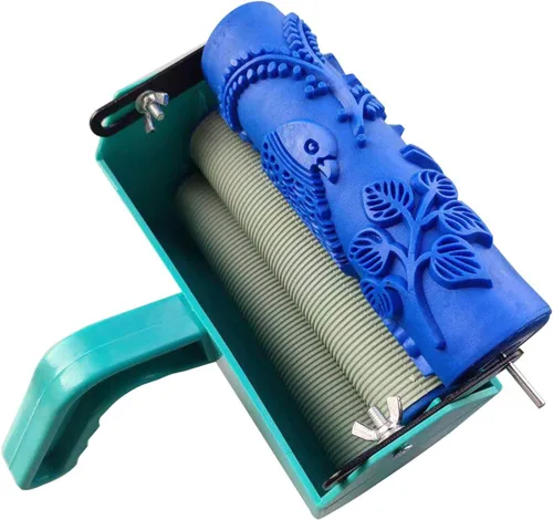 Miniatura 3 de Rodillo de pintura modelado decorativo, rodillo de goma de la textura de 7 pulgadas con la máquina de la pintura, utilizado para la decoración