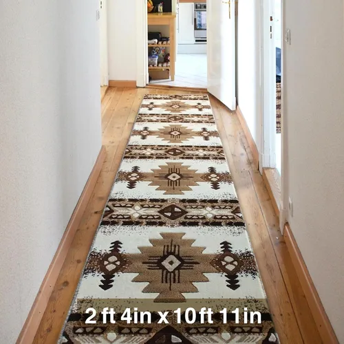 Miniatura 12 de YHSF South West - alfombra estilo nativo americano del suroeste C318 - fácil de limpiar, gruesa, suave, duradera, alfombra inspirada en tribus