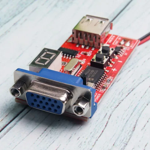 Miniatura 3 de Comimark 2 unids VGA generador de señal LCD pantalla probador 7V-12V entrada de energía