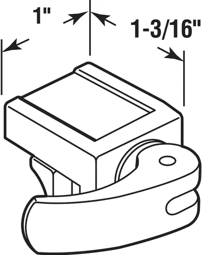 Miniatura 2 de Prime-Line U 9809 - Cerradura deslizante para ventanas de vinilo, fácil instalación para mantener las ventanas cerradas de forma segura, Blanco