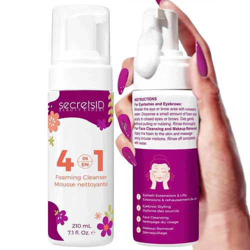 Miniatura 16 de Champú profesional de pestañas para extensiones – 2 litros de recarga ecológica a granel + 50 tarjetas de cuidado posterior – Limpiador de pestañas
