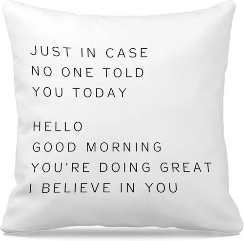 Miniatura 13 de Nogrit Fundas de almohada inspiradoras de 18 x 18 pulgadas, regalos para mujeres y hombres, regalos de aliento y motivacionales, por si acaso nadie