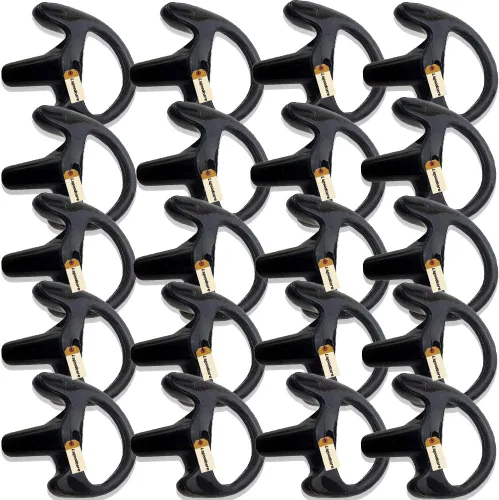 Miniatura 11 de Lsgoodcare 24 piezas de repuesto Earmold oreja izquierda para radio bidireccional tubo acústico auricular – Auriculares de silicona Walkie Talkie