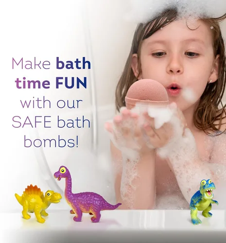 Miniatura 3 de Bombas de baño de dinosaurios fabricadas en Estados Unidos para niños con grandes dinosaurios divertidos juguetes sorpresa