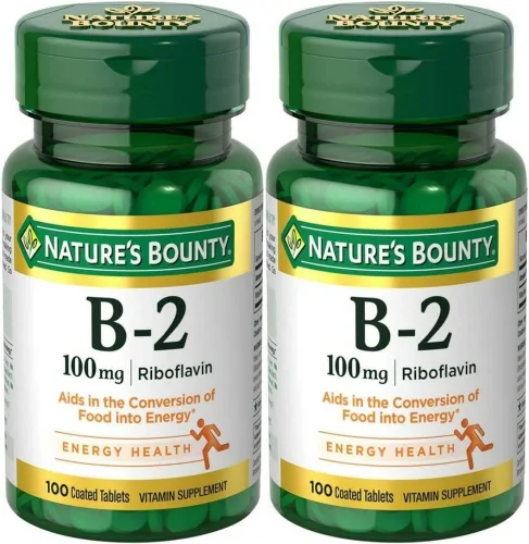 Miniatura 9 de Nature's Bounty Vitamina B, vitamina B-2 de 100 mg como suplemento de riboflavina, ayuda al metabolismo energético, 100 tabletas recubiertas