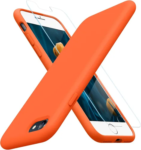 Miniatura 178 de Miracase Funda diseñada para iPhone 13, con protector de pantalla de vidrio templado, forro de microfibra suave antiarañazos, funda de goma