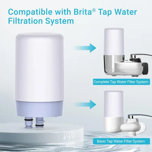 Miniatura 2 de AQUA CREST Filtro de Agua Alcalino para Grifo, Repuesto para Filtro Brita®, Aumenta el PH, Reemplazo de Filtro Brita®, Sistema de Filtración de Agua