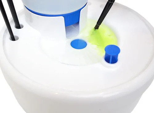 Miniatura 2 de Masterson Limpiador de Pinceles con Enjuague de Agua Dulce para Limpiar Pinceles, Sistema de Limpieza para Pintura Acrílica, Acuarela y Pinturas a