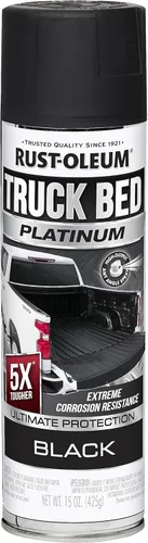 Rust-Oleum 382630 Platinum - Pintura en aerosol para revestimiento de caja de camión, 15 onzas, color negro