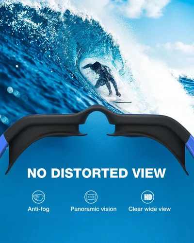 Miniatura 5 de ZIONOR G1 - Gafas de natación polarizadas unisex para mujeres adultas, antiniebla, 100% anti UV, gafas de buceo A1 (polarizado + azul espejo)