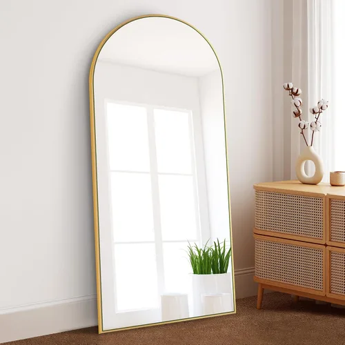 Miniatura 16 de Dolonm Espejo de longitud completa de 65 x 22 pulgadas, espejo de pie de diseño moderno, espejo de cuerpo completo para sala de estar, dormitorio