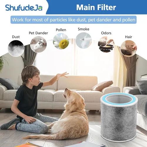 Miniatura 6 de Paquete de 2 filtros de repuesto HP102 compatibles con purificador de aire Shark HP102, HP152, HP153, HP102PET, HC452, HP132, HC450, HC451, HC455