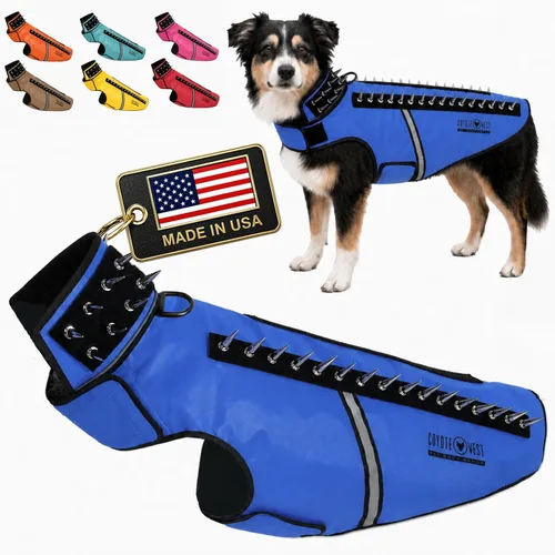 Miniatura 20 de CoyoteVest SpikeVest - Chaleco de arnés para perro, accesorios reflectantes para perros con púas para proteger a tu mascota de ataques de Raptor