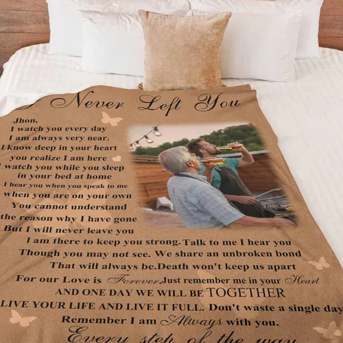 Miniatura 2 de Mantas conmemorativas personalizadas con fotos – Manta personalizada de ángel de duelo para regalo de recuerdo funerario, regalos de memoria Estilo 9