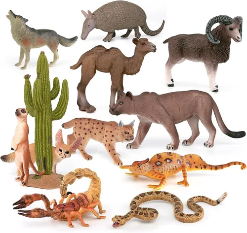 Miniatura 8 de Juego de 3 figuras de zorro del desierto, juego de figuras de lobo, bosque, bosque, animales, juguetes de plástico, figura de regalo para niños