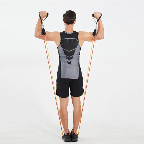 Miniatura 8 de Bandas de resistencia para entrenamiento con asas para hombres y mujeres, bandas de ejercicio para pesas de fitness, entrenamiento, hogar, oficina