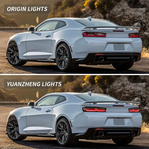 Miniatura 6 de Luces traseras LED VLAND enhumedecidas y transparentes compatibles con [Chevrolet Chevy Camaro Coupe 2016 2017 2018] con luces de señal intermitente