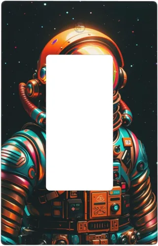 Miniatura 71 de Cubiertas decorativas para interruptor de luz de astronauta, placa de pared en blanco, placa frontal eléctrica para interruptor de baño, dormitorio