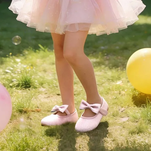 Miniatura 3 de Felix & Flora Zapatos de vestir para niñas pequeñas - Zapatos planos Mary Jane para niñas de flores, zapatos de ballet para fiestas y bodas
