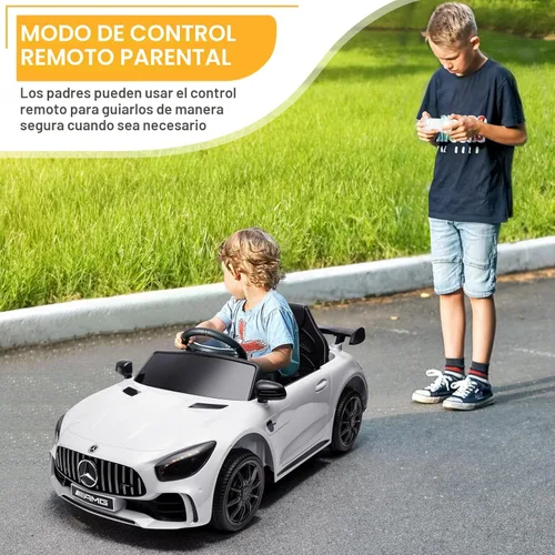 Miniatura 4 de Winado 12V Auto eléctrico para niños, con licencia de Mercedes Benz AMG GTR, con batería, control remoto para padres, asiento más ancho, luces LED