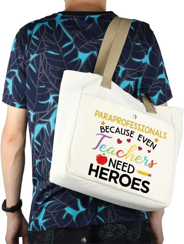 Miniatura 5 de MBMSO Bolsa de maquillaje paraprofesional porque incluso TCH necesita héroes regalos de agradecimiento paraprofesional regalos de paraeducador