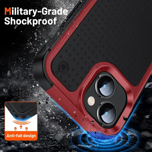 Miniatura 3 de Funda diseñada para iPhone 14 Plus, regalo 2 en 1, protección contra caídas de grado militar, resistente a prueba de golpes, para iPhone 14 Plus