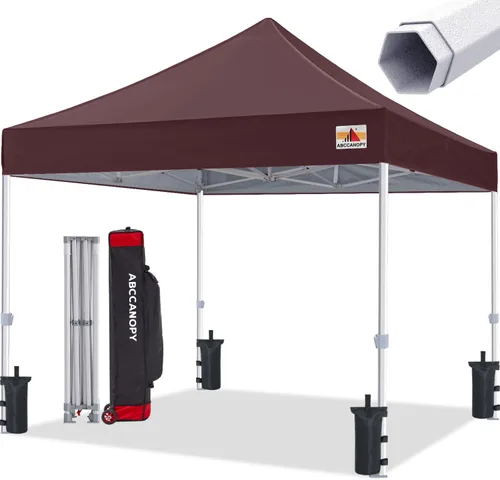 Miniatura 23 de ABCCANOPY Tienda de campaña con toldo emergente comercial 10x10 Serie Premium, Beige