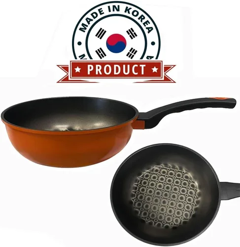 Miniatura 2 de Wok antiadherente con revestimiento de diamante 3D de 10 "(26 cm), 3.25 pulgadas de profundidad - HECHO EN COREA