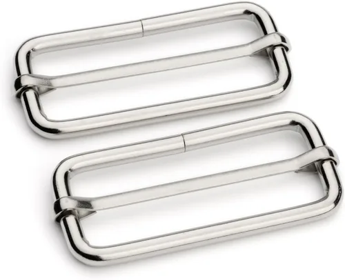 Miniatura 11 de CooBigo Paquete de 25 hebillas deslizantes ajustables de metal de 1 pulgada, ajustador rectangular Tri-Glide, deslizador de correa de tirantes