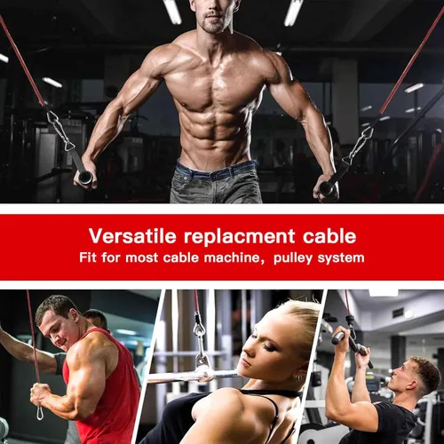 Miniatura 5 de Replacement Cables for Home Gym, Fitness Pulley Cable, Weight Machine Replacement Cable -Thick 5mm(0.2inch) Heavy Duty Steel Wire Rope for Home Gym
