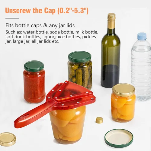 Miniatura 5 de Uinxan Abridor de tarros para manos débiles y personas mayores con artritis, fácil de quitar tapas de botellas con un giro, patentado Únicos Azul