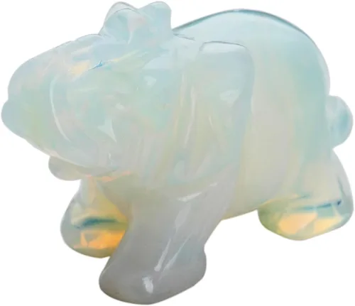 Miniatura 12 de Nupuyai Estatua de elefante de cristal curativo tallada a mano, escultura de bolsillo, escultura para manualidades, decoración de manualidades, 1.5