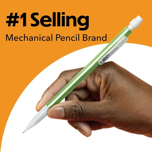 Miniatura 3 de Portaminas BIC N.º 2 extra suave, paquete de 40, veinte de 0.5 mm y veinte de 0.7 mm - barriles de colores surtidos - paquete de variedad de lápices