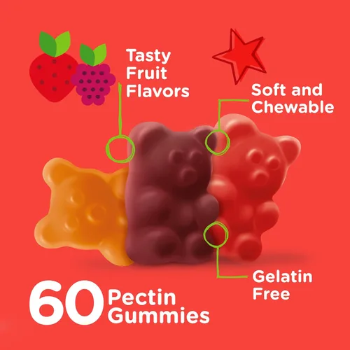 Miniatura 3 de Viteey Gomitas multivitamínicas para niños, vitaminas esenciales diarias completas para niños, ideales para apoyo inmunológico y salud general, 12