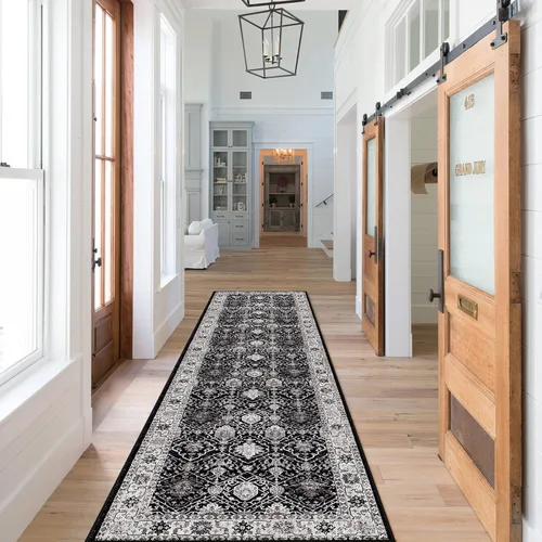Miniatura 7 de Alfombra lavable para pasillo - 2x7 alfombras de cocina, alfombra para entrada, alfombra vintage, suave, alfombra antideslizante para piso, alfombra
