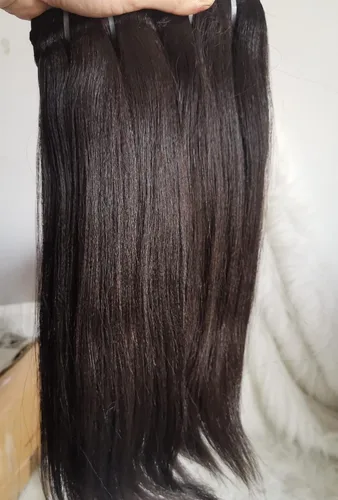 Miniatura 7 de Últimos 5 años 10 pulgadas corto ligero Yaki recto relajado recto recto cabello humano crudo 1 paquete Natural grueso yaki rizado recto un donante
