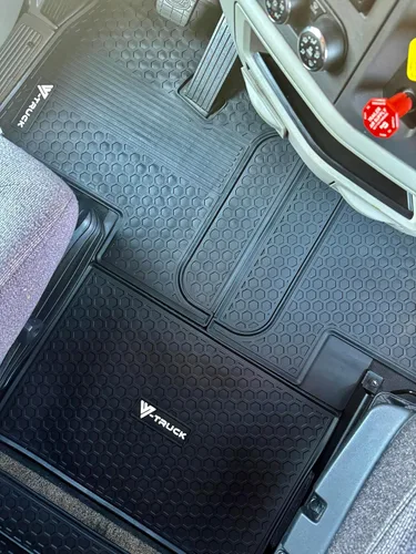 Miniatura 6 de Juego de alfombrillas de goma compatibles con camiones Peterbilt 579 y 567 semirremolques - Tapetes de goma resistentes a la medida, protección