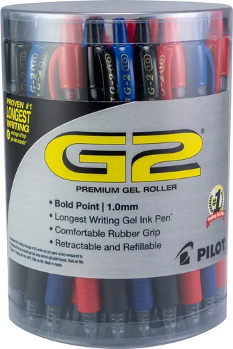 Pilot G2 - Bolígrafos de gel de alta calidad, punta gruesa, bolígrafos de tinta de gel, 0.039 pulgadas, paquete de 36, negro, azul, rojo, ideal para