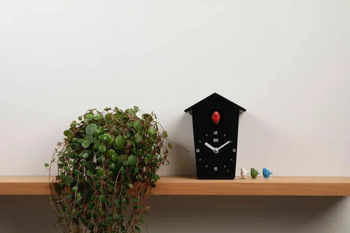 Miniatura 5 de KOOKOO Birdhouse Mini - Reloj de cuco moderno con 12 canciones naturales de pájaros o llamada de cuco