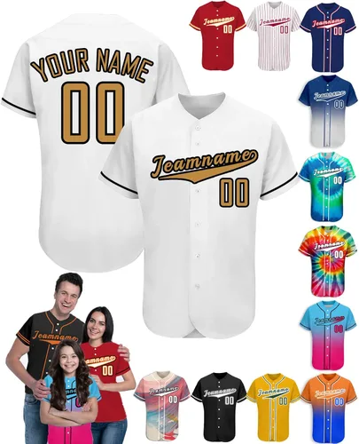 Miniatura 16 de Camiseta de béisbol personalizada para hombres, mujeres y niños con nombre, número y logotipo, camisetas de sóftbol personalizadas, S-4XL