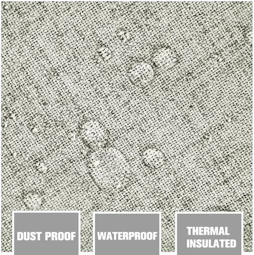 Miniatura 4 de Cortinas opacas con aspecto de lino de 84 pulgadas de largo, 100% absolutamente opacas, con aislamiento térmico, ahorro de energía, con textura, 2