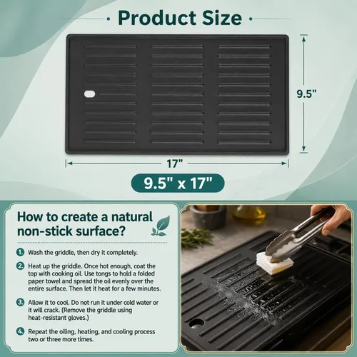 Miniatura 2 de SafBbcue Piezas de recambio mate de la plancha del hierro fundido para Charbroil infrarrojo comercial 463242715 463242716 463234413 463234614